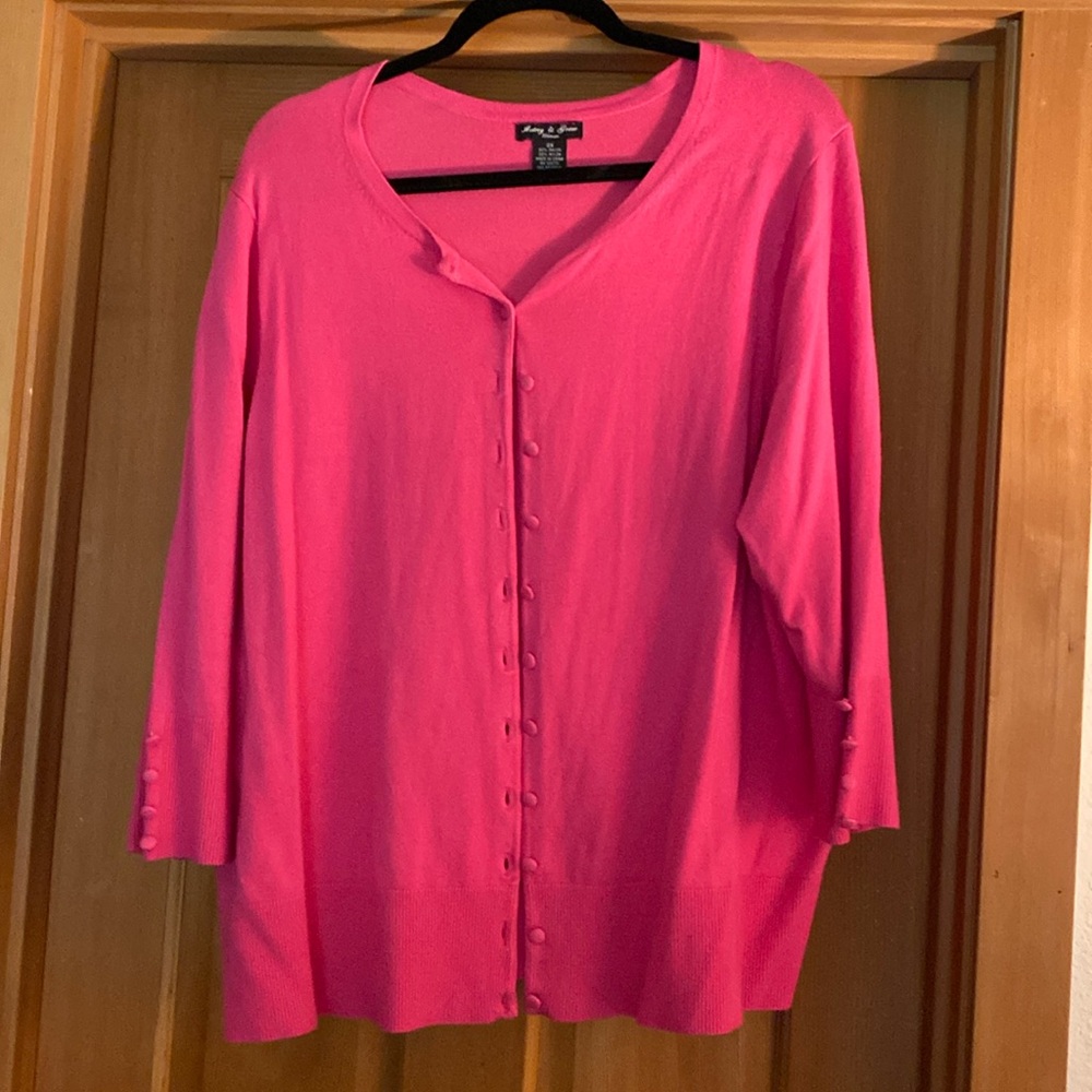 Hot pink Audrey & Grace cardigan